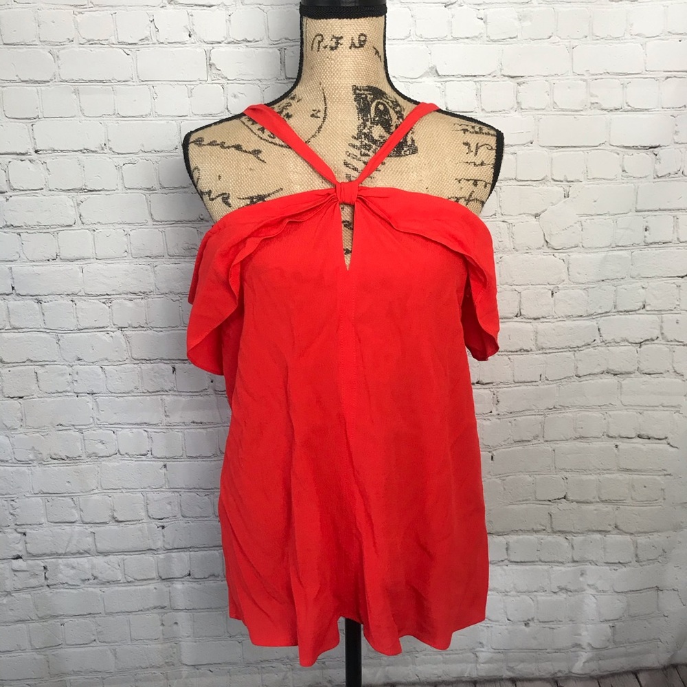 [Francescas] Red Off The Shoulder Blouse